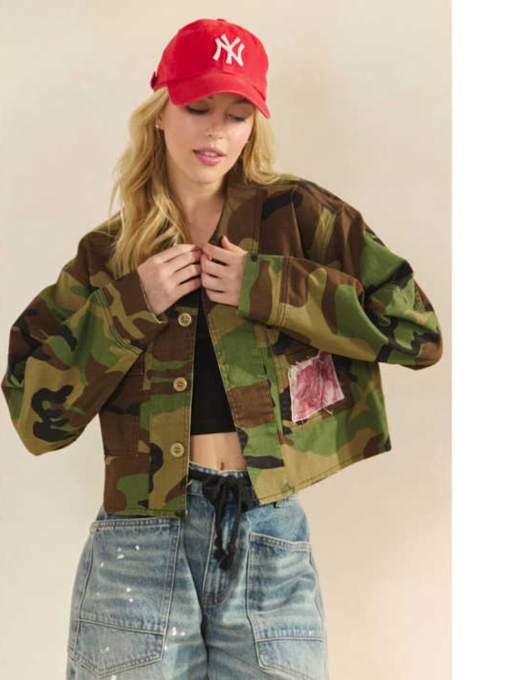 Camo Floral Utility Jacket - Picture 6 of 11